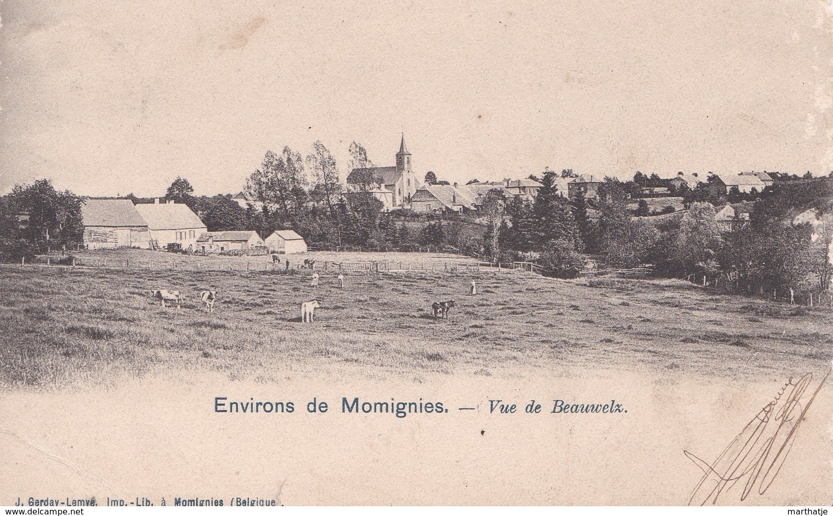 Environs De Momignies - Vue De Beauwelz - 1902 ! - Momignies