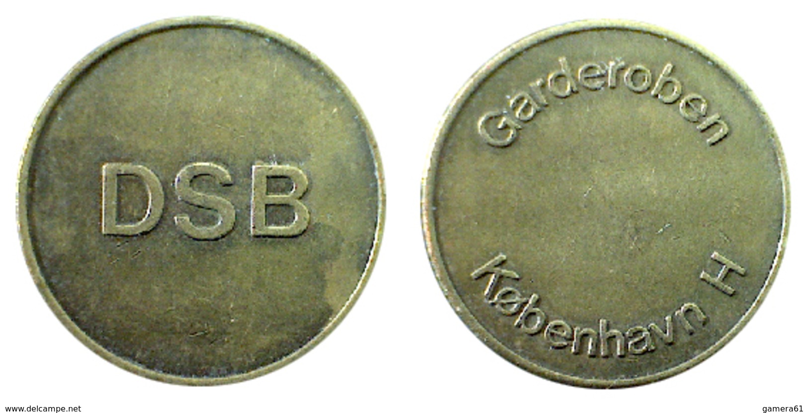 03758 GETTONE TOKEN JETON FICHA DENMARK BAGAGLI BAGAGE TOKEN DSB GARDEROBEN KOBENHAVN - Casino