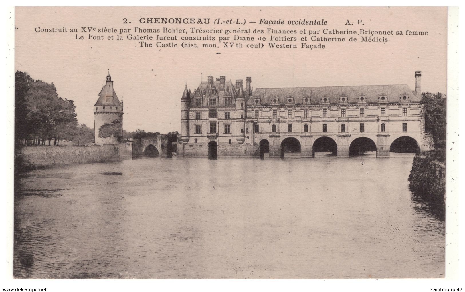 37 - CHÂTEAU DE CHENONCEAU . Façade Occidentale - Réf. N°5483 - - Chenonceaux