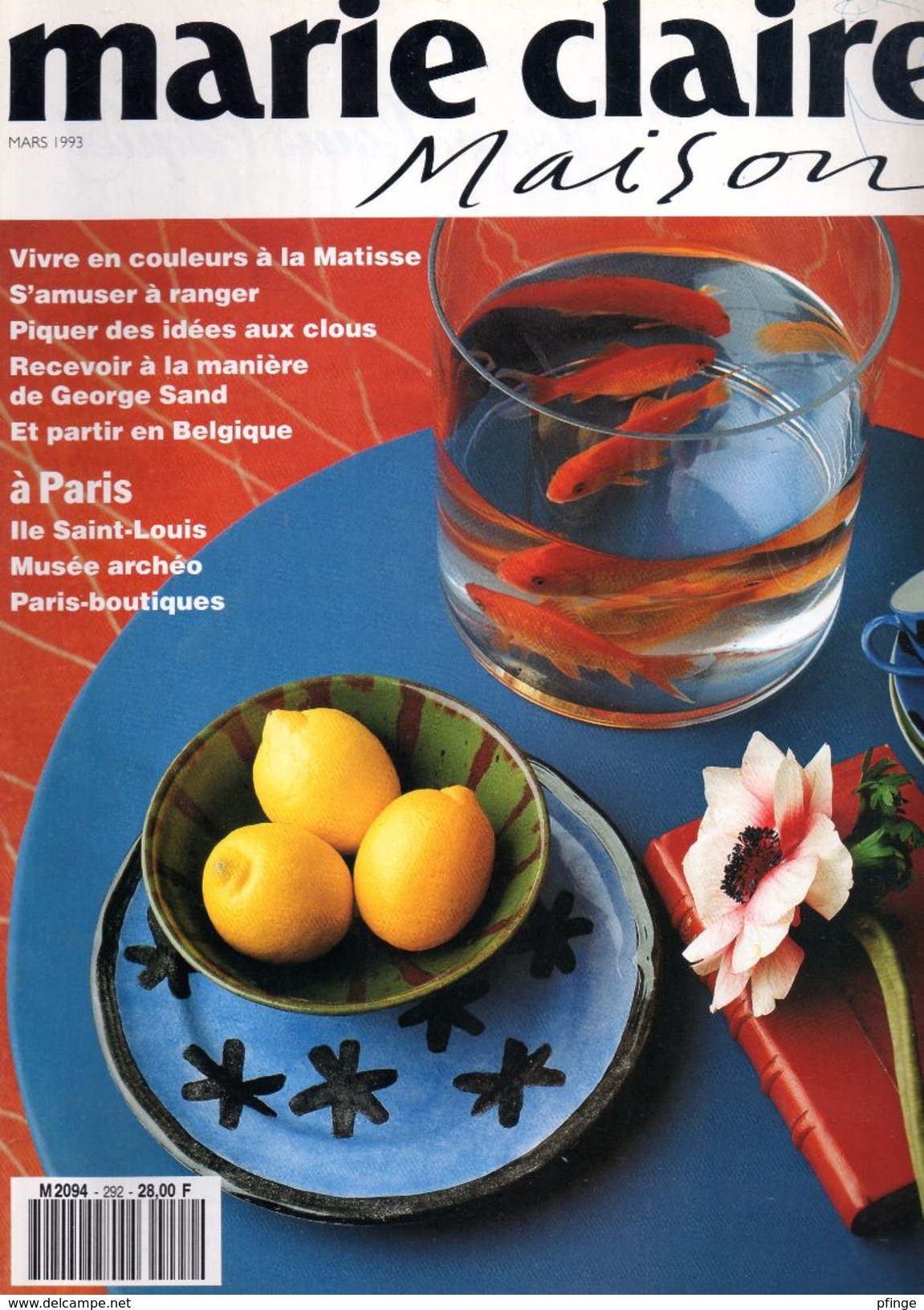 Marie-Claire Maison N°292, Mars 1993 - Casa & Decorazione