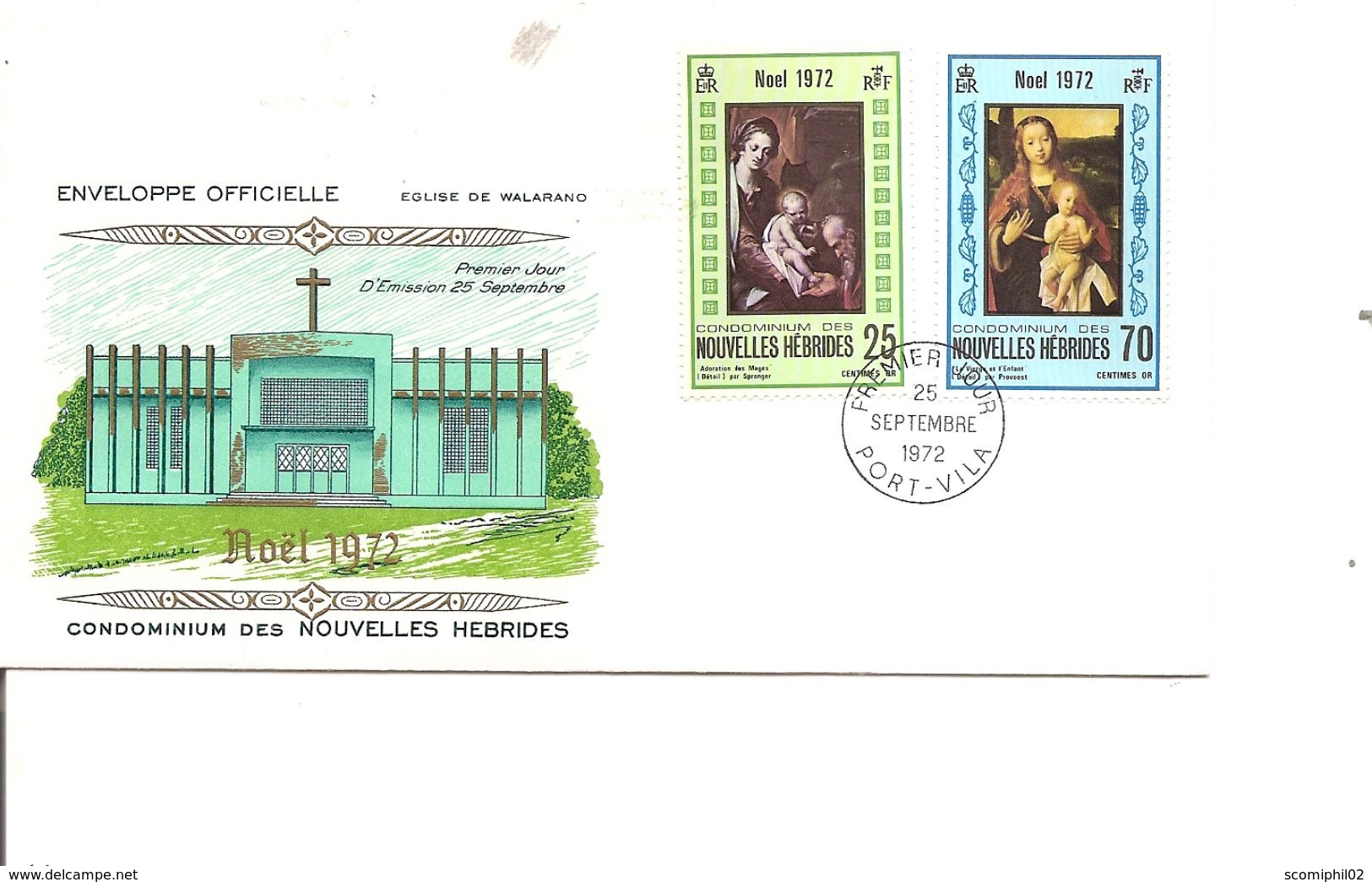 Nouvelles -Hébrides - Noel ( FDC De 1972 à Voir) - Covers & Documents