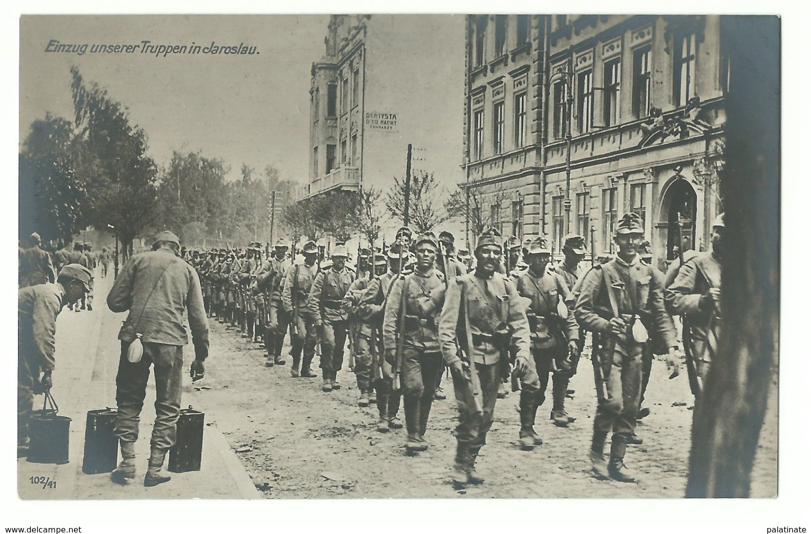 1. Weltkrieg Einzug Unserer Truppen In Jaroslau Foto-AK - Weltkrieg 1914-18