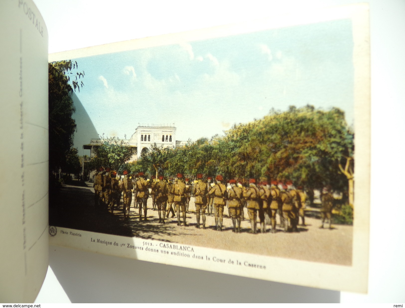 Souvenir du 1er Régiment de ZOUAVES à CASABLANCA Carnet de 18 Cartes Militaire Soldat Armée Guerre Caserne Infanterie