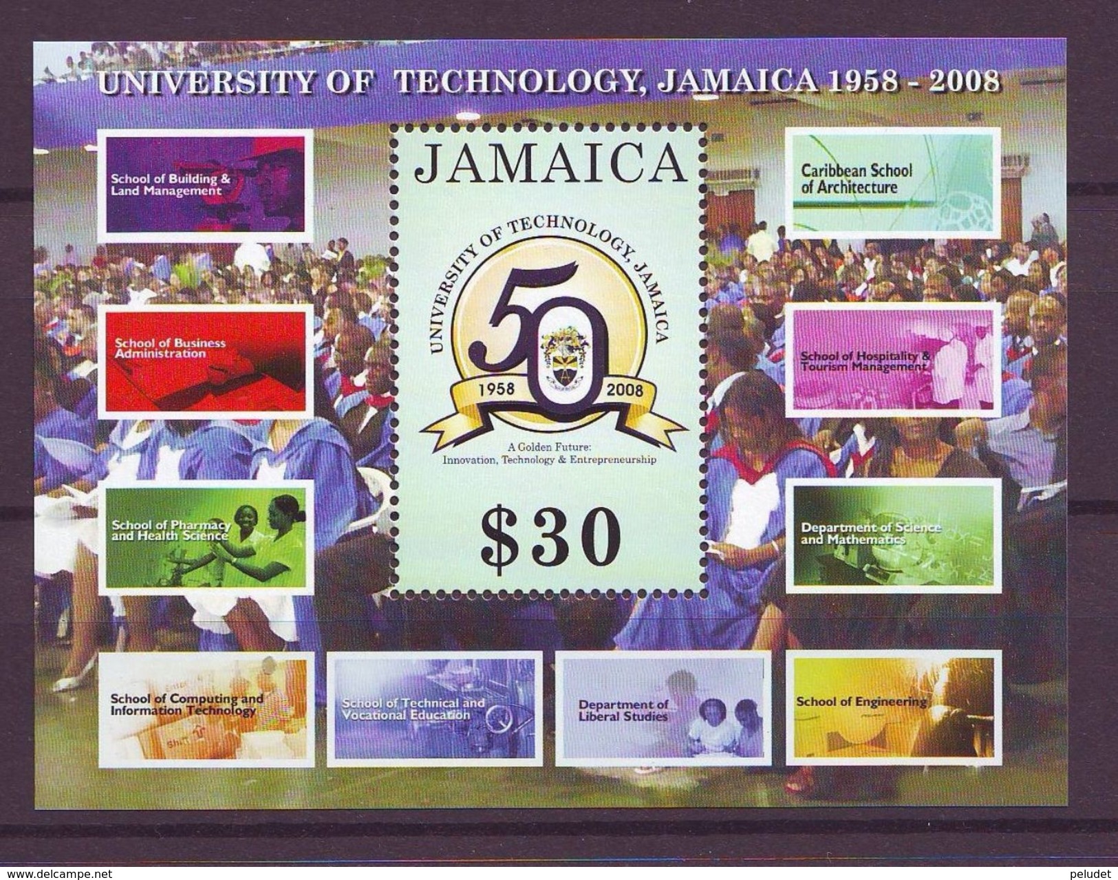 Jamaica 2008 The 50th Anniversary Of The University Of Technology MS ** Mi BL60, Sn 1081a, Sg MS1150 - Jamaica (1962-...)