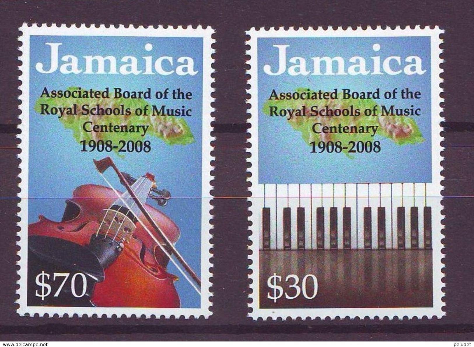 Jamaica 2008 100th Anniversary Associated Board Royal Schools Of Musi - 2v ** Mi 1152-1153, Sn 1082-1083, Yt 1149-1150 - Jamaica (1962-...)