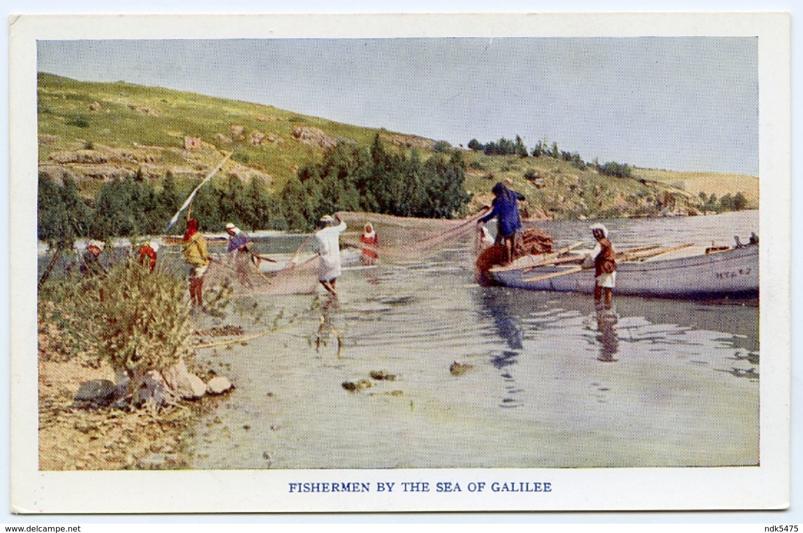 ISRAEL : FISHERMEN BY THE SEA OF GALILEE - Israël