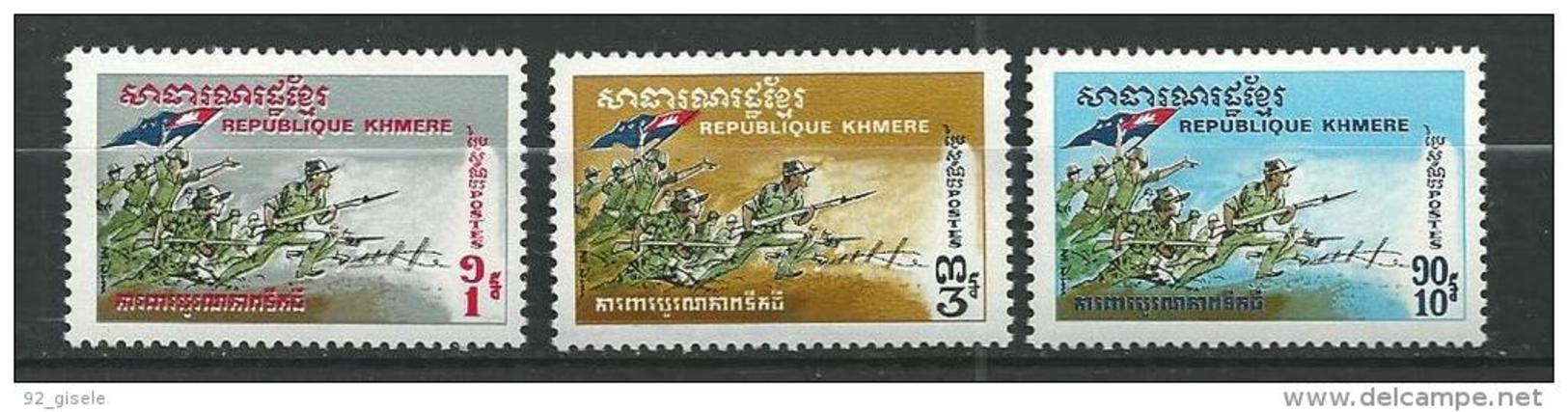 Khmere YT 271 à 273 " Défense " 1971 Neuf ** - Cambodge