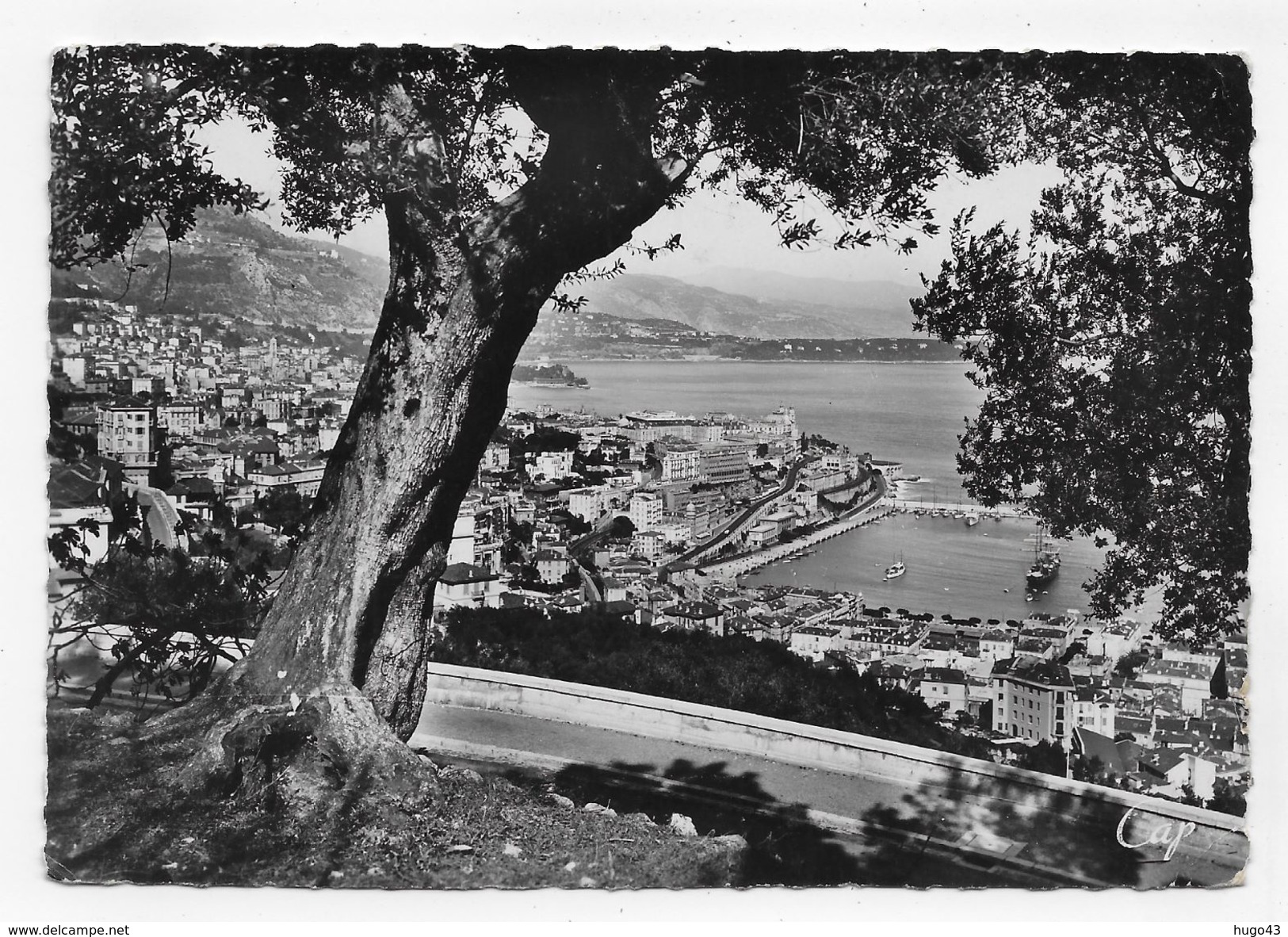 (RECTO / VERSO) MONTE CARLO EN 1952 - N° 415 - VUE GENERALE - CACHET ET TIMBRE DE MONACO - CPSM GF - Tarjetas Panorámicas