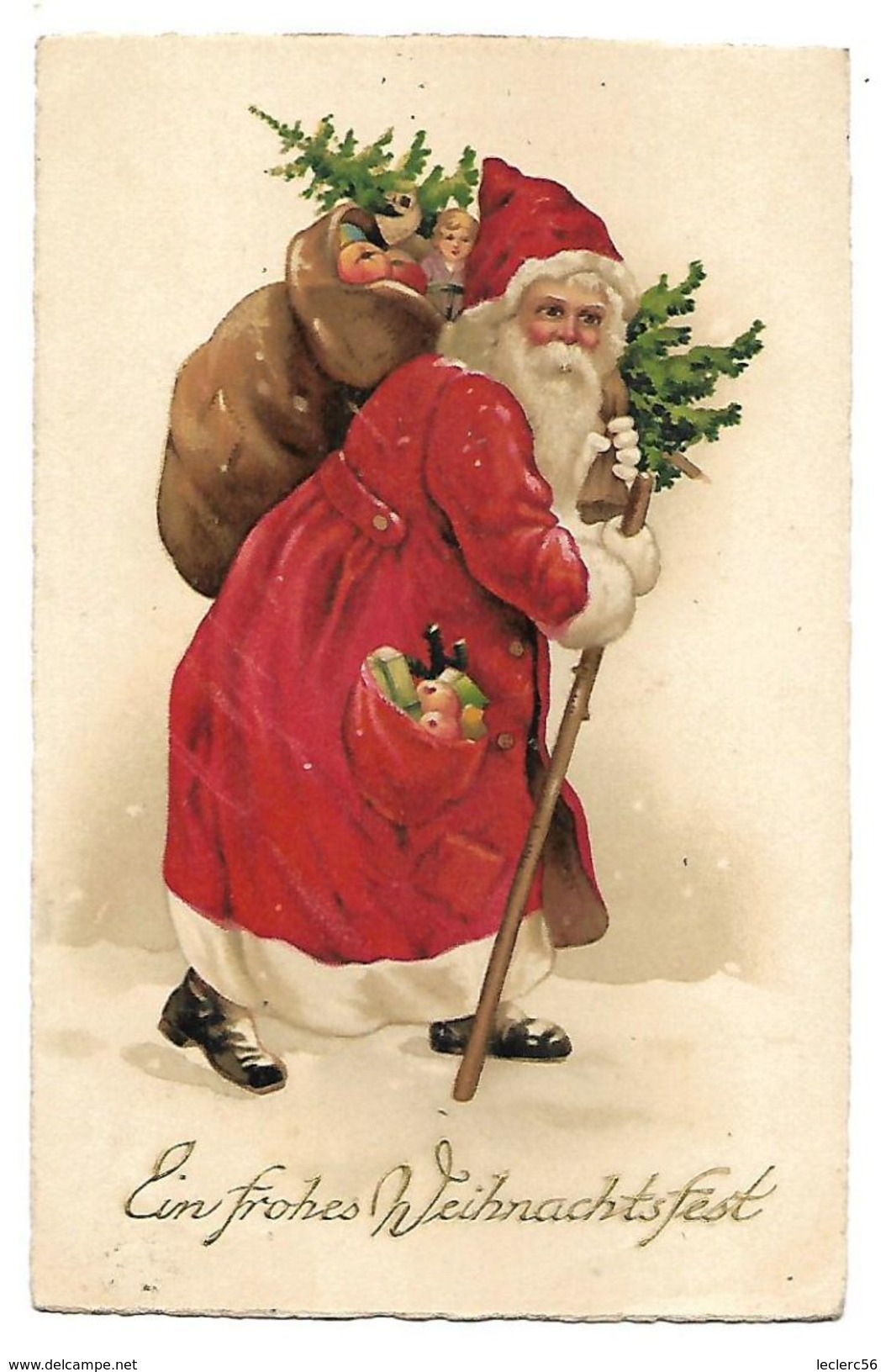CPA 1929 PERE NOEL HOTTE JOUETS Postée En Suisse - Santa Claus