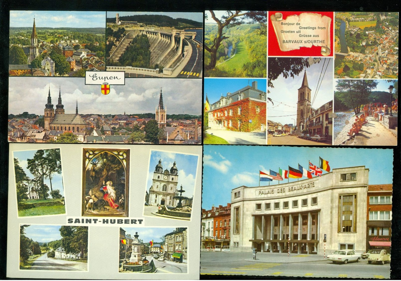 Beau lot de 60 cartes postales S.- M. grand format couleurs de Belgique  Mooi lot 60 postkaarten van België gr. form.