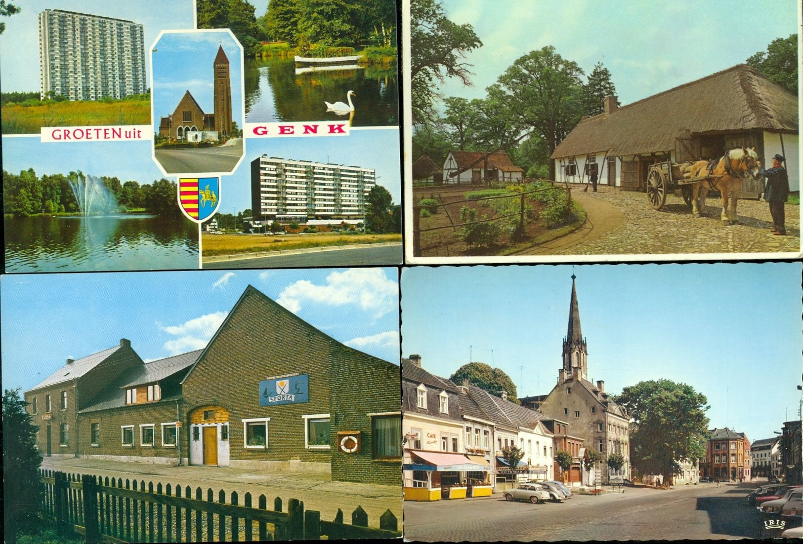 Beau lot de 60 cartes postales S.- M. grand format couleurs de Belgique  Mooi lot 60 postkaarten van België gr. form.