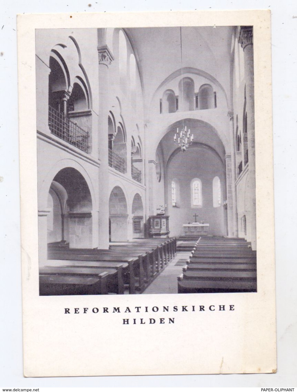 4010 HILDEN, Reformationskirche, Innenansicht, Keine AK-Einteilung, Kl. Einriss - Hilden