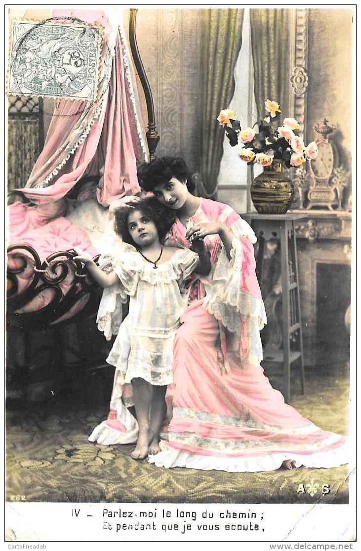 [DC11150] CPA - MAMMA CON FIGLIA - Viaggiata 1906 - Old Postcard - Altri & Non Classificati