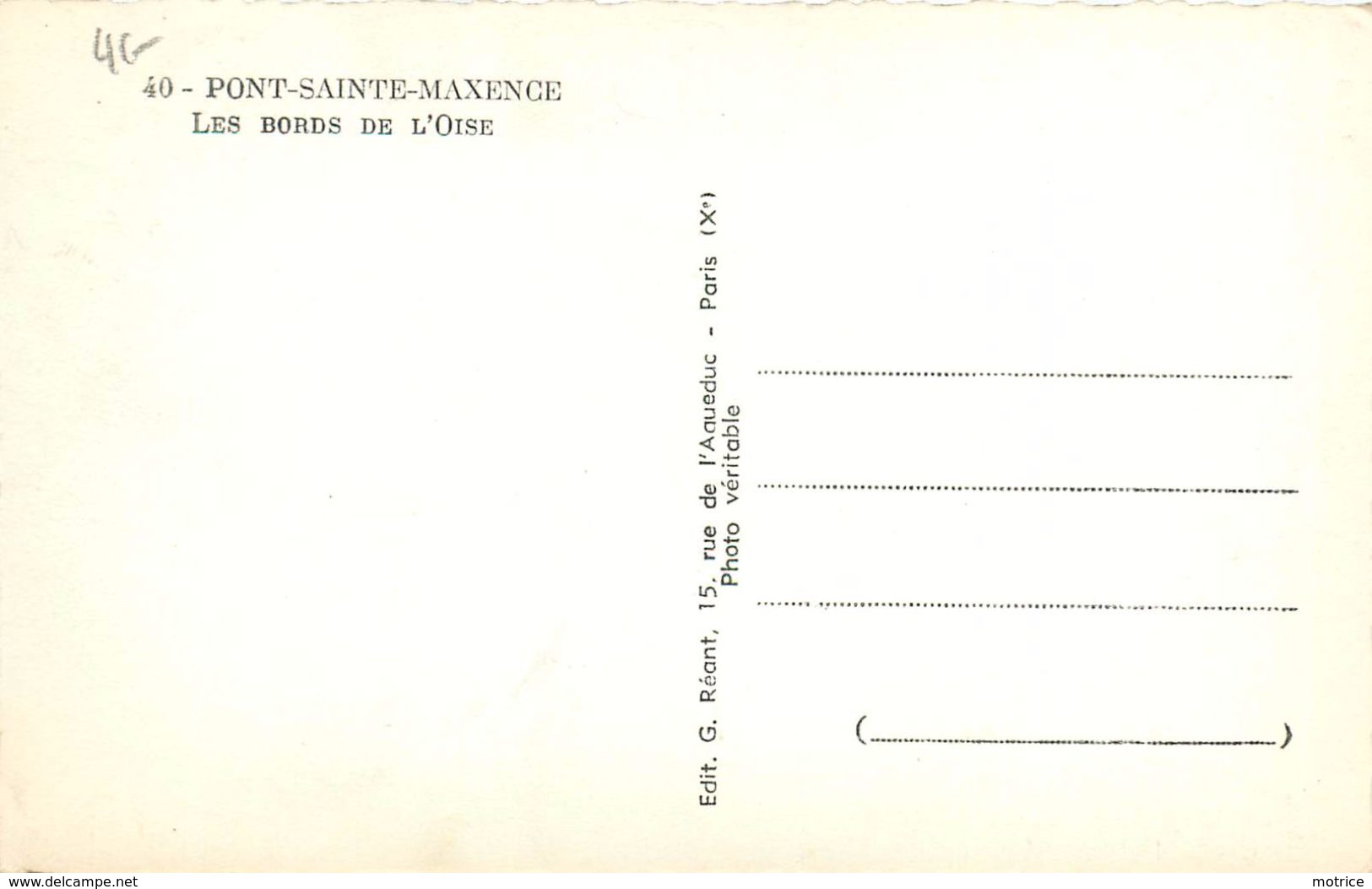 PONT SAINTE MAXENCE - Les Bords De L'oise, Un Remorqueur. - Remorqueurs