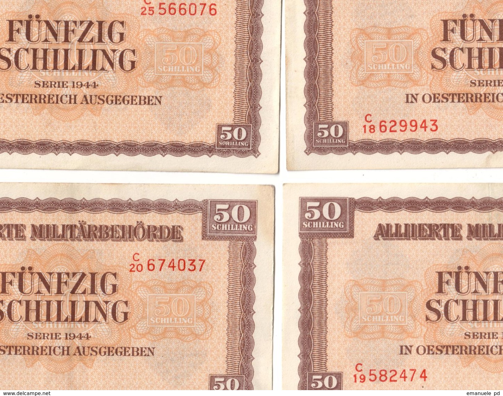 Austria 50 Shilling 1944 XF - Price For 1 Banknote - Austria