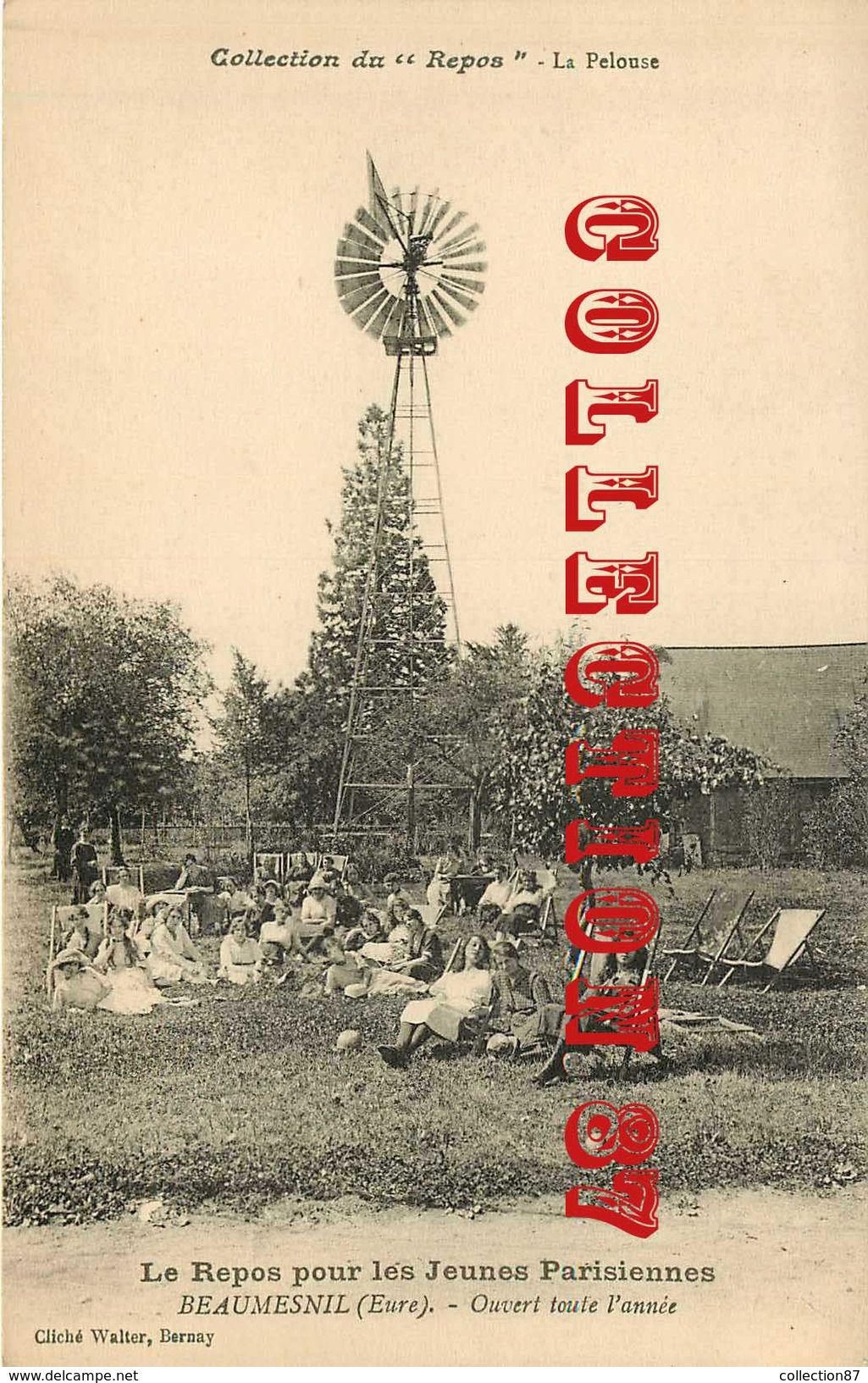 EOLIENNE Au PREVENTORIUM De BEAUMESNIL - LES JEUNES PARISIENNES Au REPOS - THEME EOLIENNES - Invasi D'acqua & Impianti Eolici