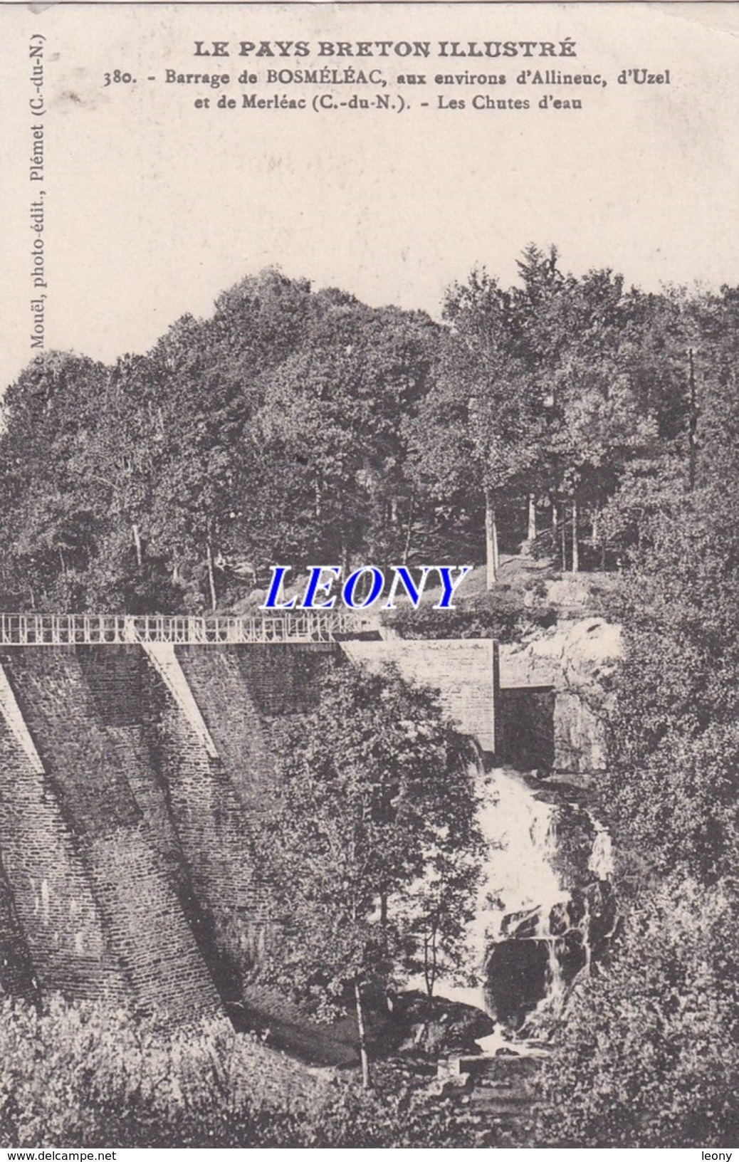 CPA De  BOSMELEAC (22) - BARRAGE Aux Environs D' ALLINEUC, D' UZEL Et De MERLEAC - CHUTES D' EAU  N° 380 - Bosméléac