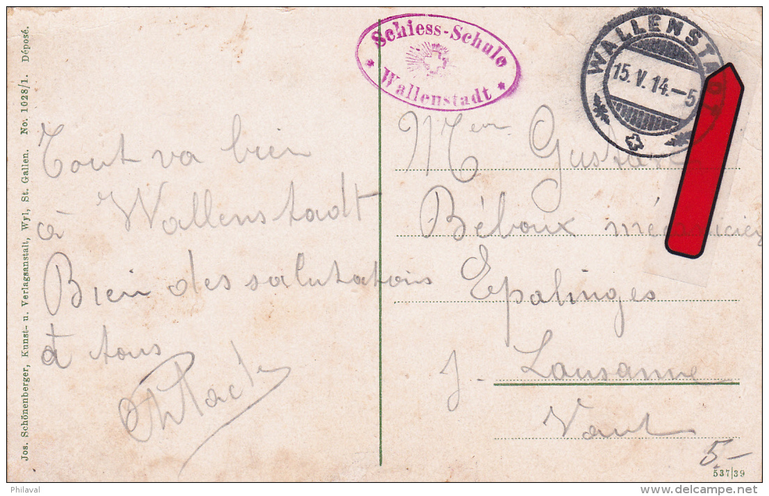Retraite - Zapfensteich . Carte Humoristique Oblitérée Wallenstadt L1 15.V.1914 - Humoristiques