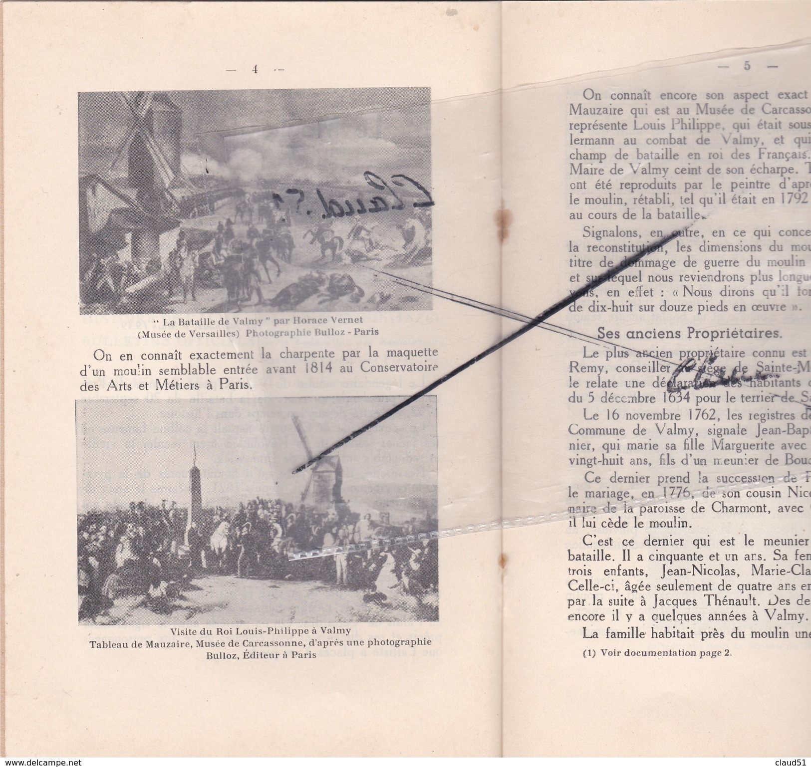 Petit Livre; Le Moulin De VALMY (51) Marne.1792-1947 -André Procureur -Valmy - Histoire