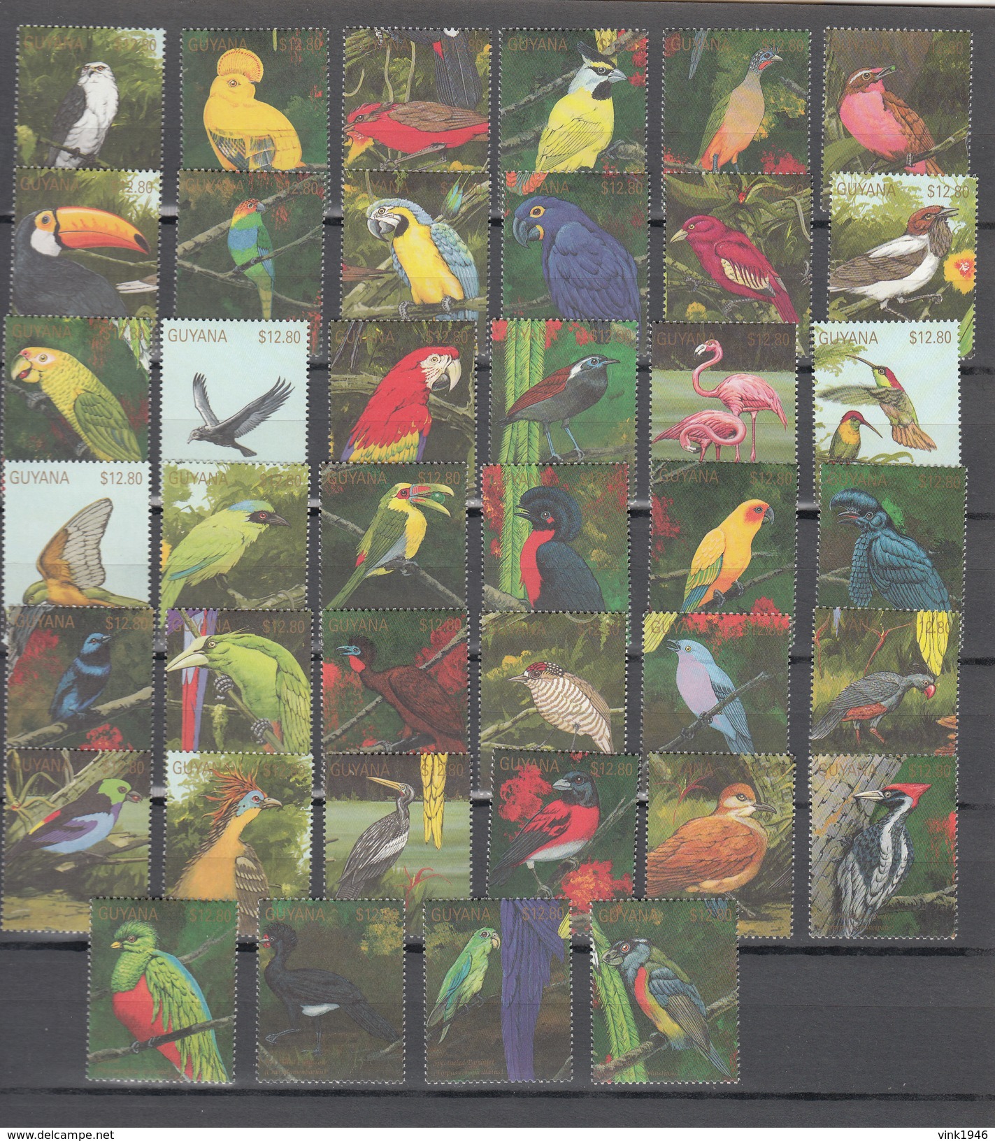 Guyana 1990,40V In Set,birds,vogels,vögel,oiseaux,pajaros,uccelli,aves,28xMNH/Postfris/12xMH/Ongebruikt(A3437) - Andere & Zonder Classificatie