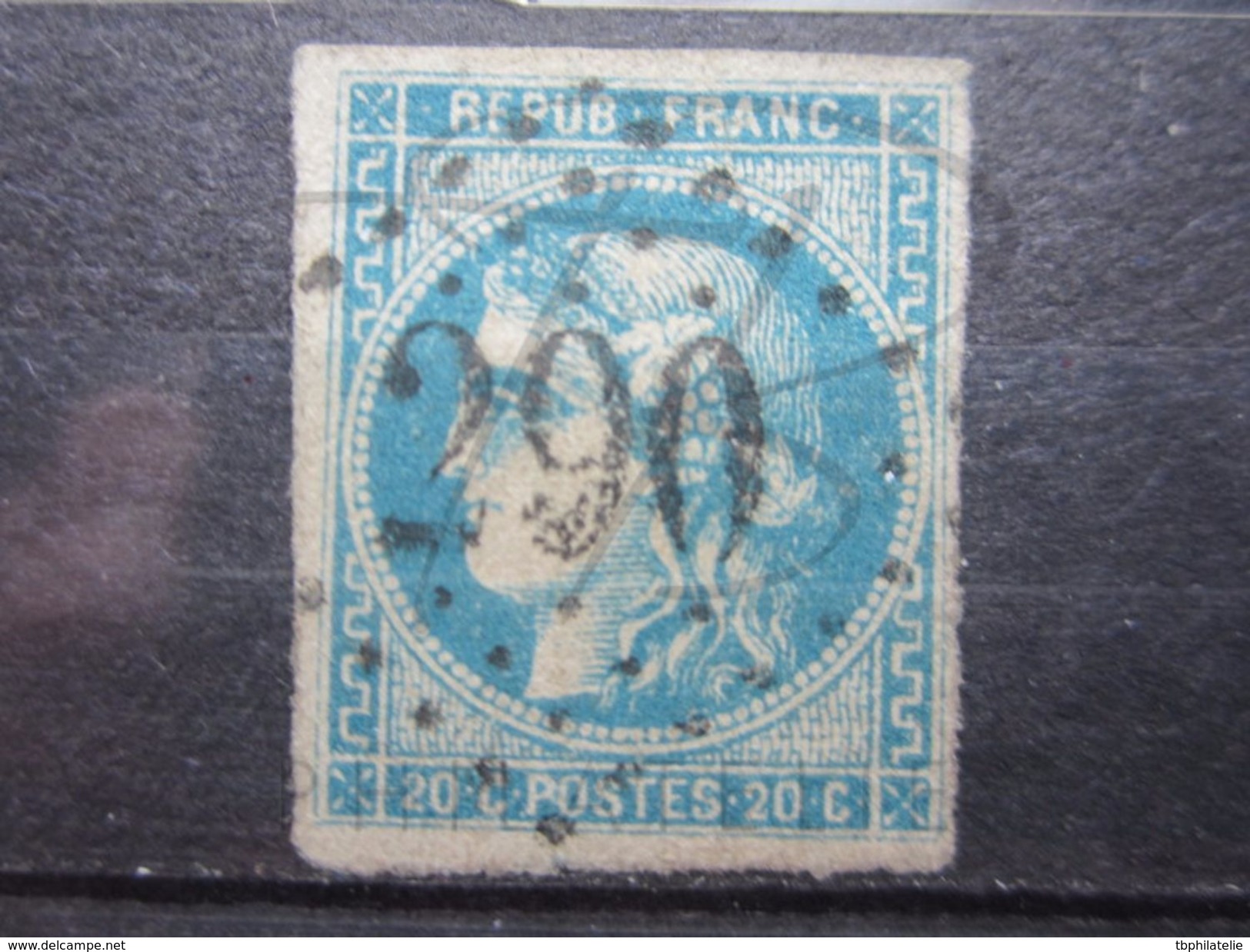 VEND TIMBRE DE FRANCE N° 46B , G.C. " 290" (BAILLEUL) !!! - 1870 Emission De Bordeaux