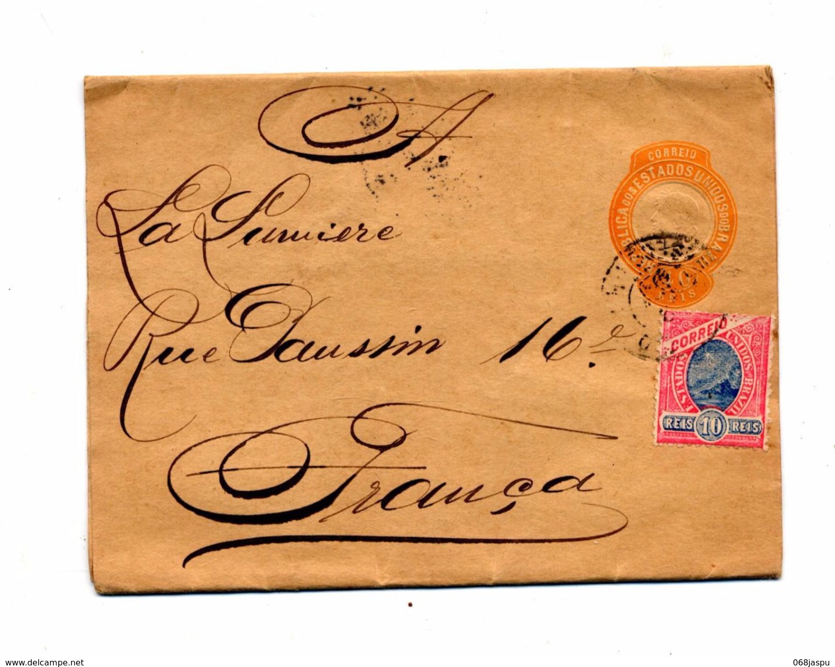 Lettre Entiere 40 Femme +  Rocher Cachet - Entiers Postaux