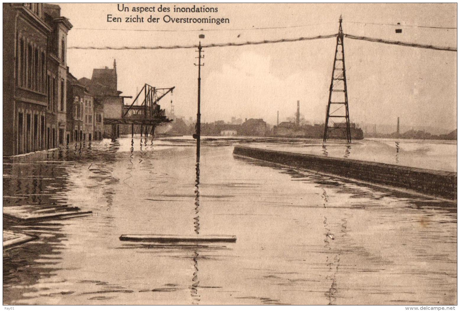 BELGIQUE - (région Flandre Occidentale ?) - Un Aspect Des Inondations - Een Zicht Der Overstroomingen. - Inondations