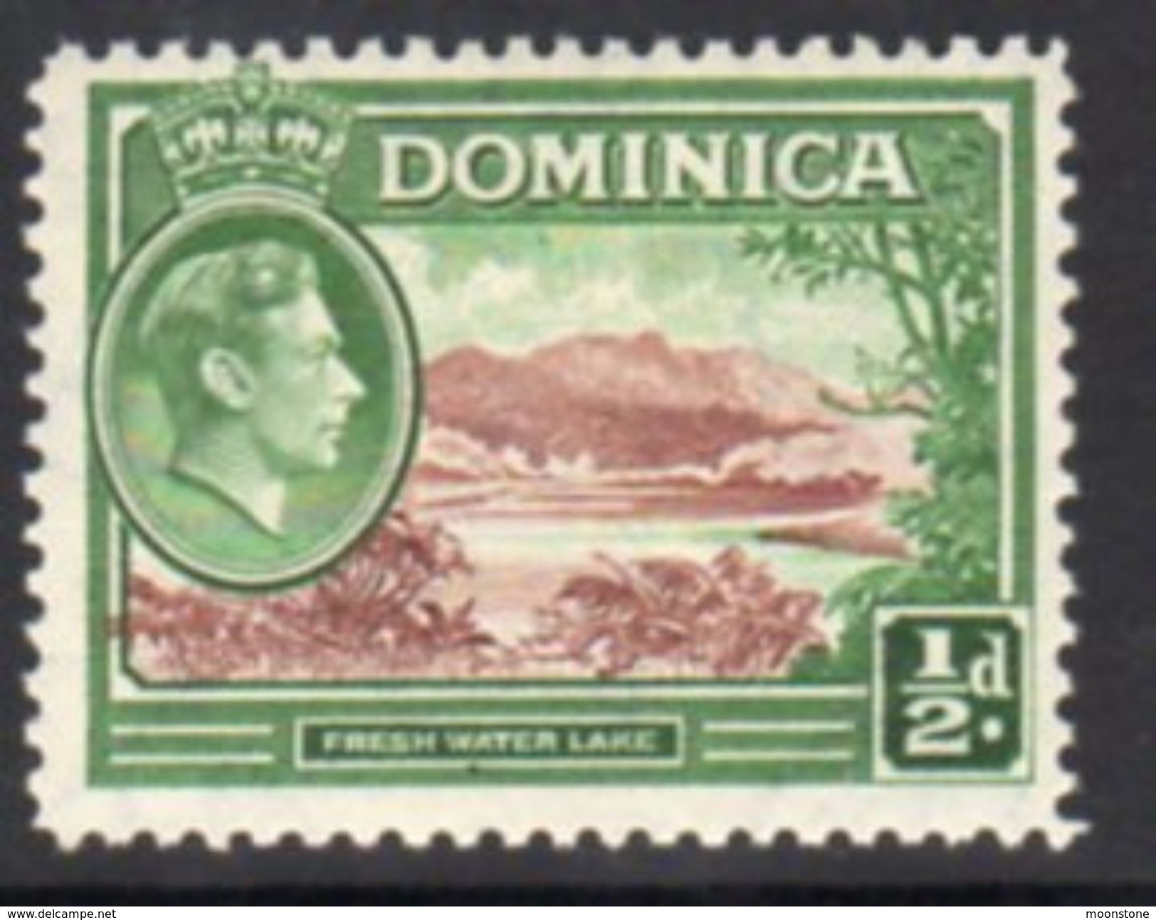 Dominica 1938-47 GVI ½d Pictorial Definitive, Hinged Mint, SG 99 - Dominica (...-1978)