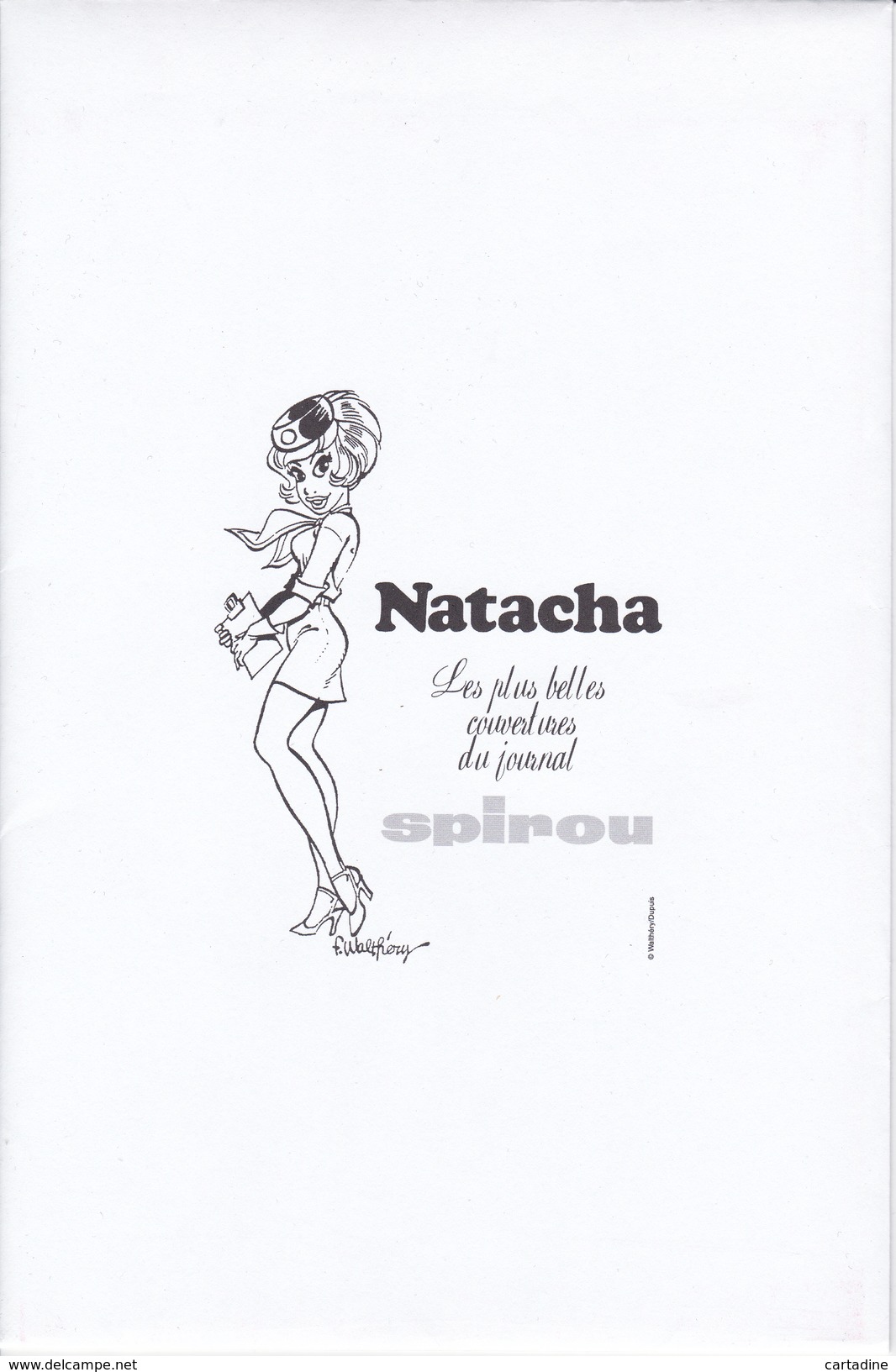 NATACHA - BD - Walthéry - Les plus Belles couvertures du Journal SPIROU! 6 affiches 24.1cm x 16.6cm