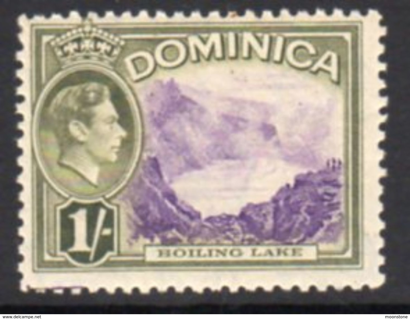 Dominica 1938-47 GVI 1/- Pictorial Definitive, Hinged Mint, SG 106 - Dominica (...-1978)