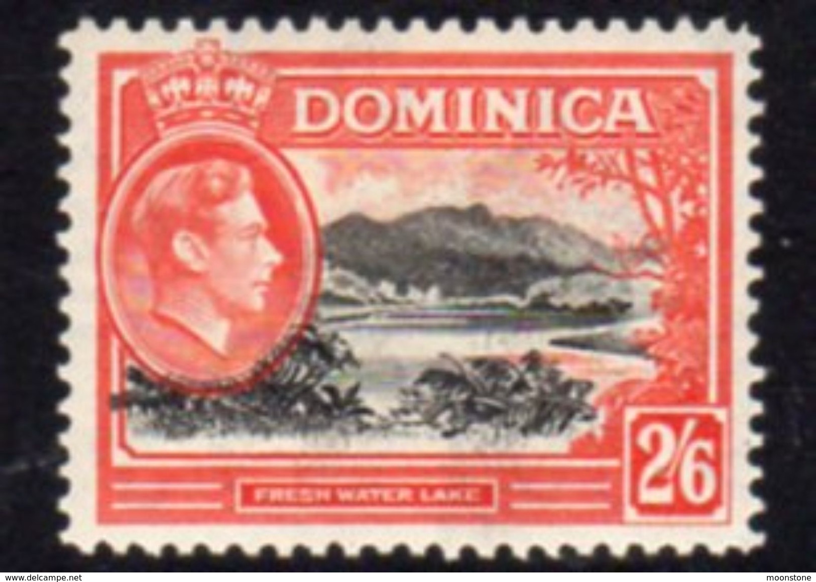 Dominica 1938-47 GVI 2/6d Pictorial Definitive, Hinged Mint, SG 107 - Dominica (...-1978)