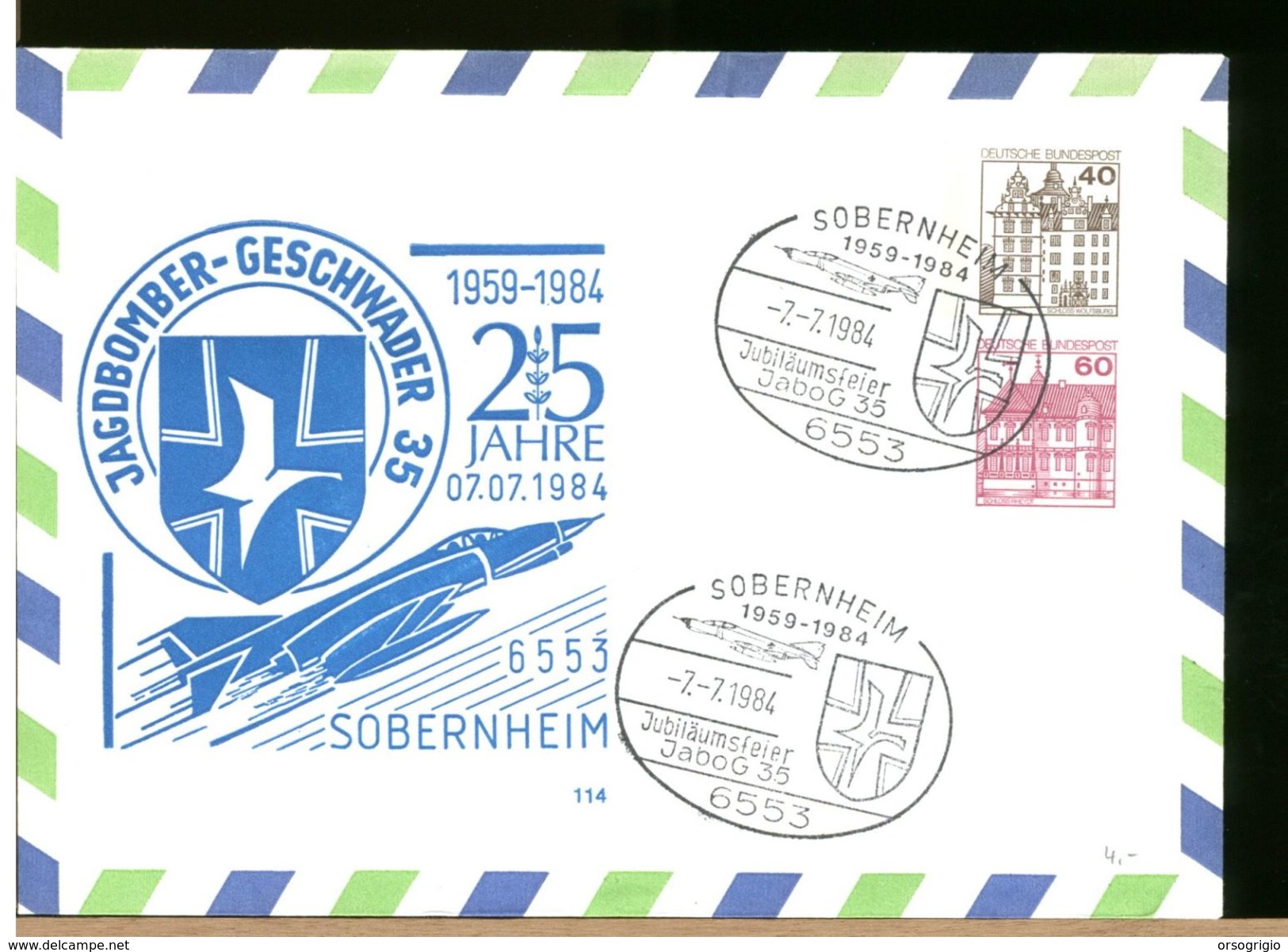 GERMANIA - SOBERNHEIM - JAGDBOMBER FABOG GESCHWADER 35 - Private Covers - Mint