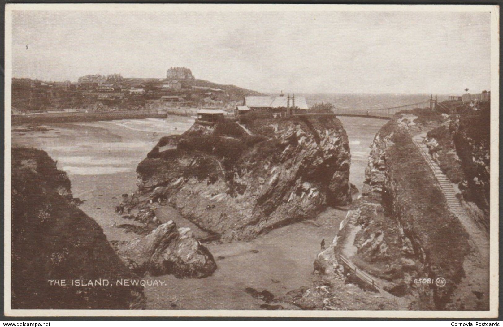 The Island, Newquay, Cornwall, 1930 - Valentine's Postcard - Newquay