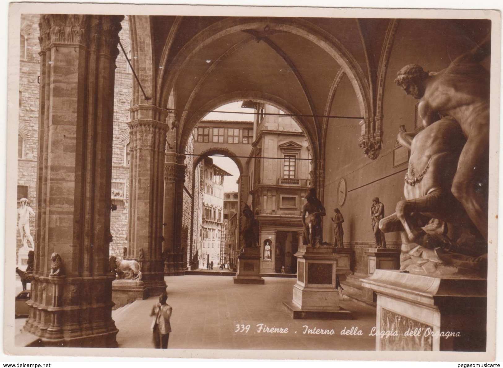 151 - FIRENZE INTERNO DELLA LOGGIA DELL' ORCAGNA ANIMATA 1942 - Firenze (Florence)