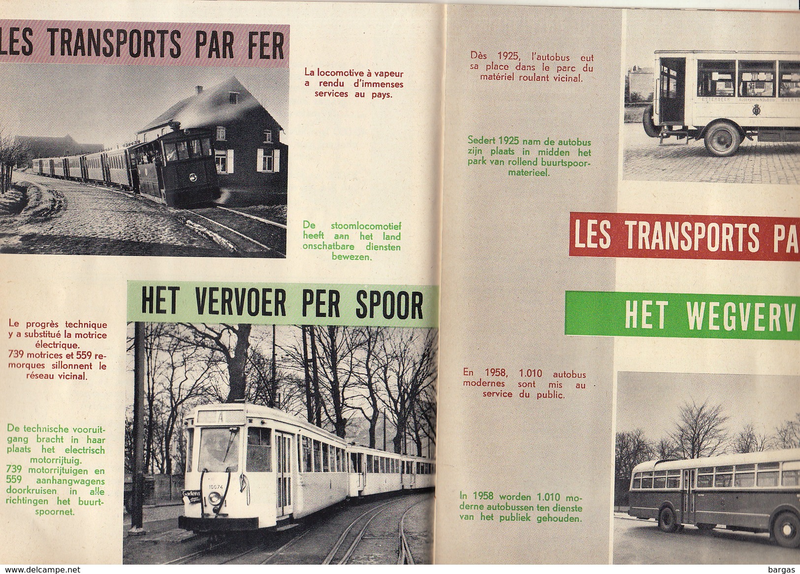 Tram Tramways Bus SNCV Brochure Belgique De 1958 Bien Illustrée - Andere & Zonder Classificatie