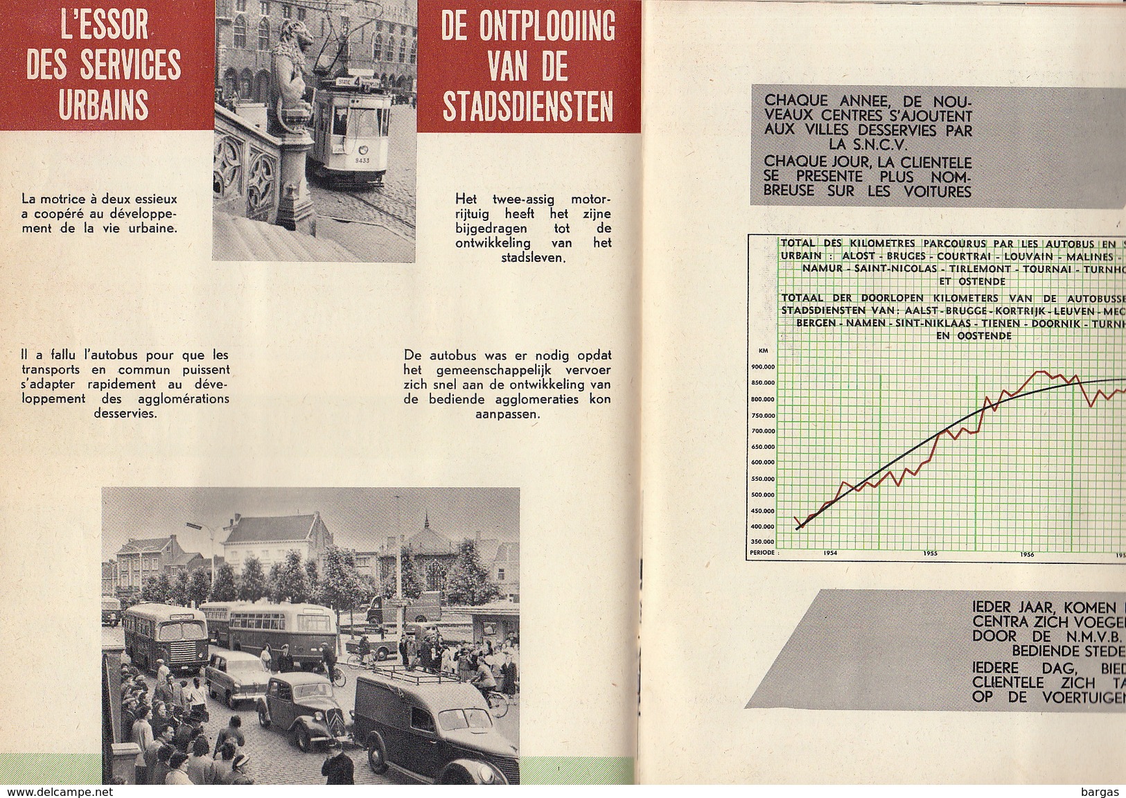 Tram Tramways Bus SNCV Brochure Belgique De 1958 Bien Illustrée - Autres & Non Classés