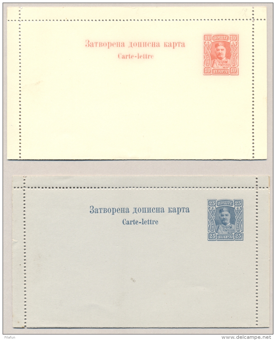 Montenegro - 1907 - Set Of 2 Lettercards - Not Used - Montenegro