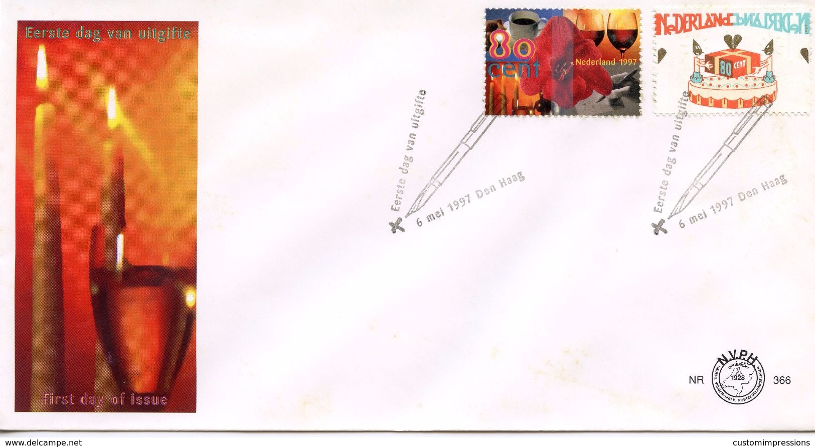 NETHERLANDS  -   1997  CONGRATULATION STAMPS  FDC453 - FDC