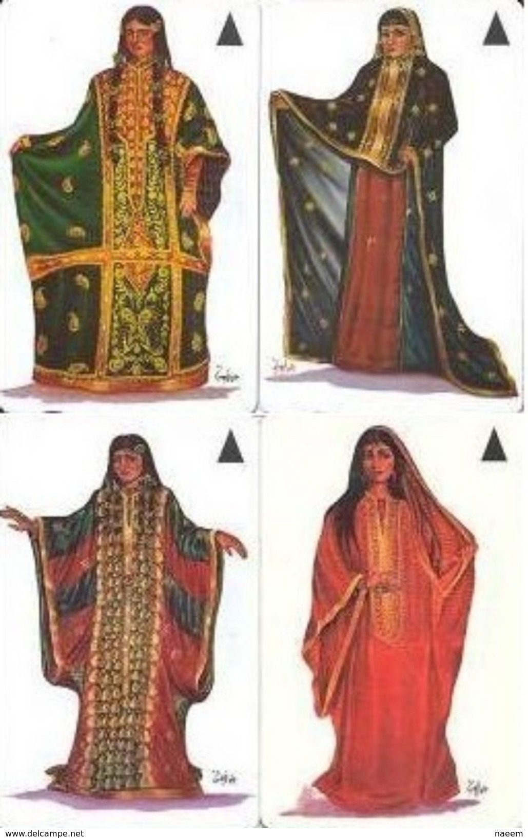 Bahrain, Women & Costumes, Set Of 4 Cards - Bahrain