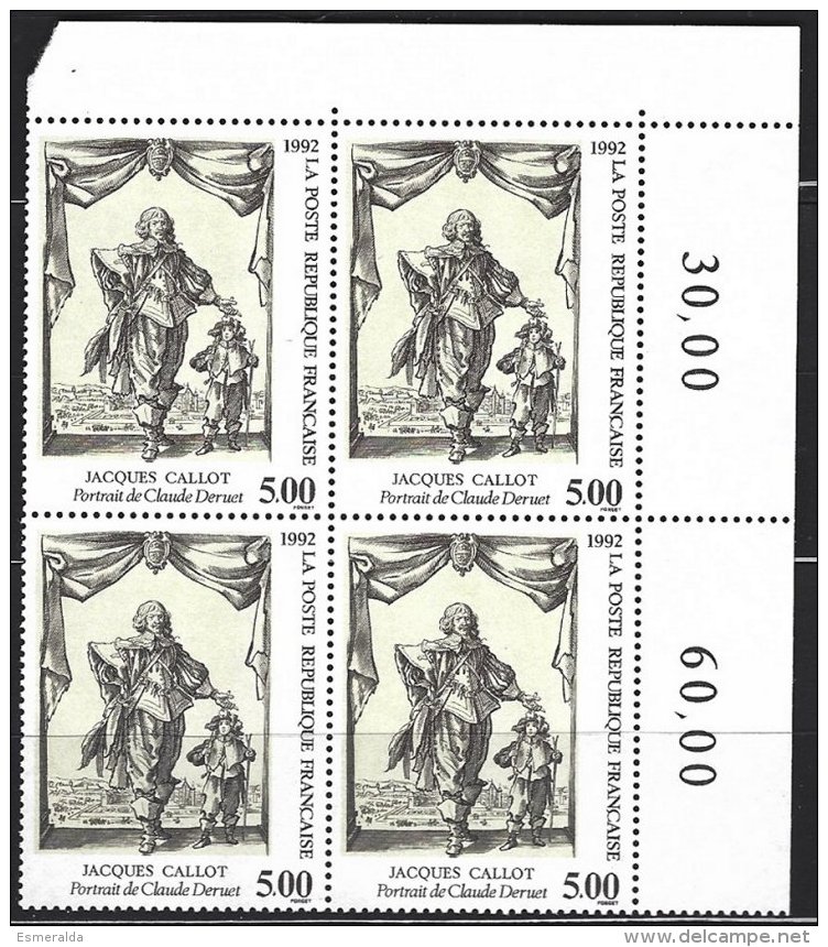 Yv 2761 Bloc De 4 ** Gravure De Jacques Callot - Unused Stamps