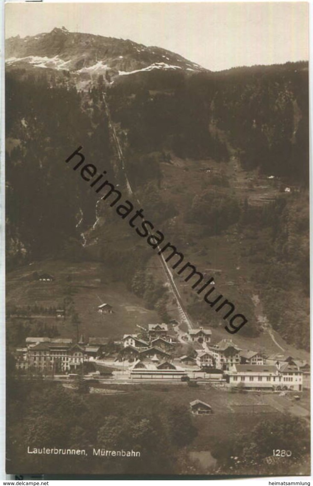 Lauterbrunnen - Mürrenbahn - Foto-Ansichtskarte - Verlag Schild-Bichsel Brienz - Brienz