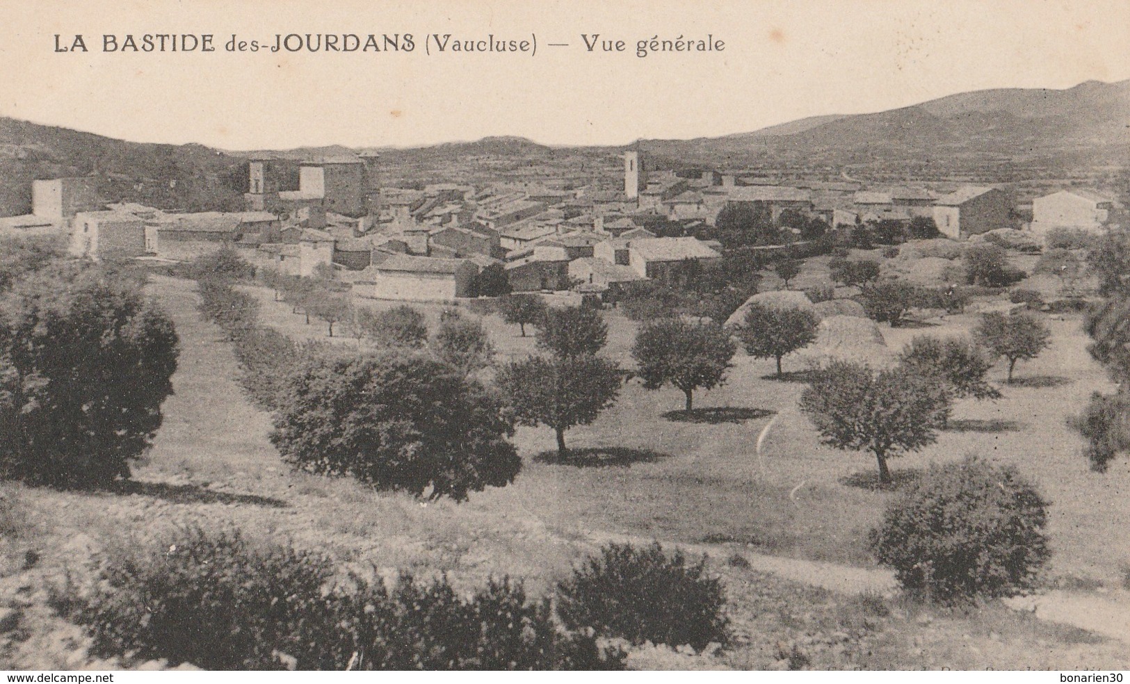 CPA 84 LA BASTIDE DES JOURDANS VUE GENERALE - Andere & Zonder Classificatie