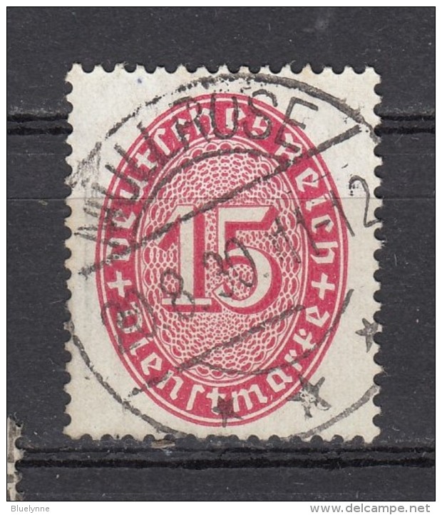 Deutsches Reich 15 Pf  Ziffer Oval  1927/9  - "Müllrose" 2 Kreis O - Dienstmarken