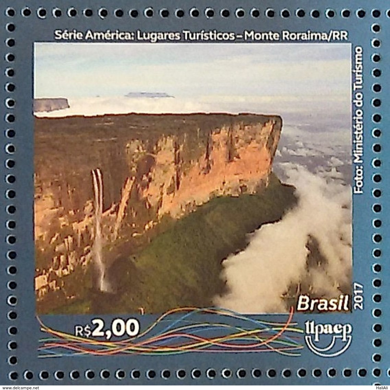 BRAZIL 2017 Selo Monte Roraima Turismo America Cachoeira Agua Montanha Water Fall Montain - Unused Stamps