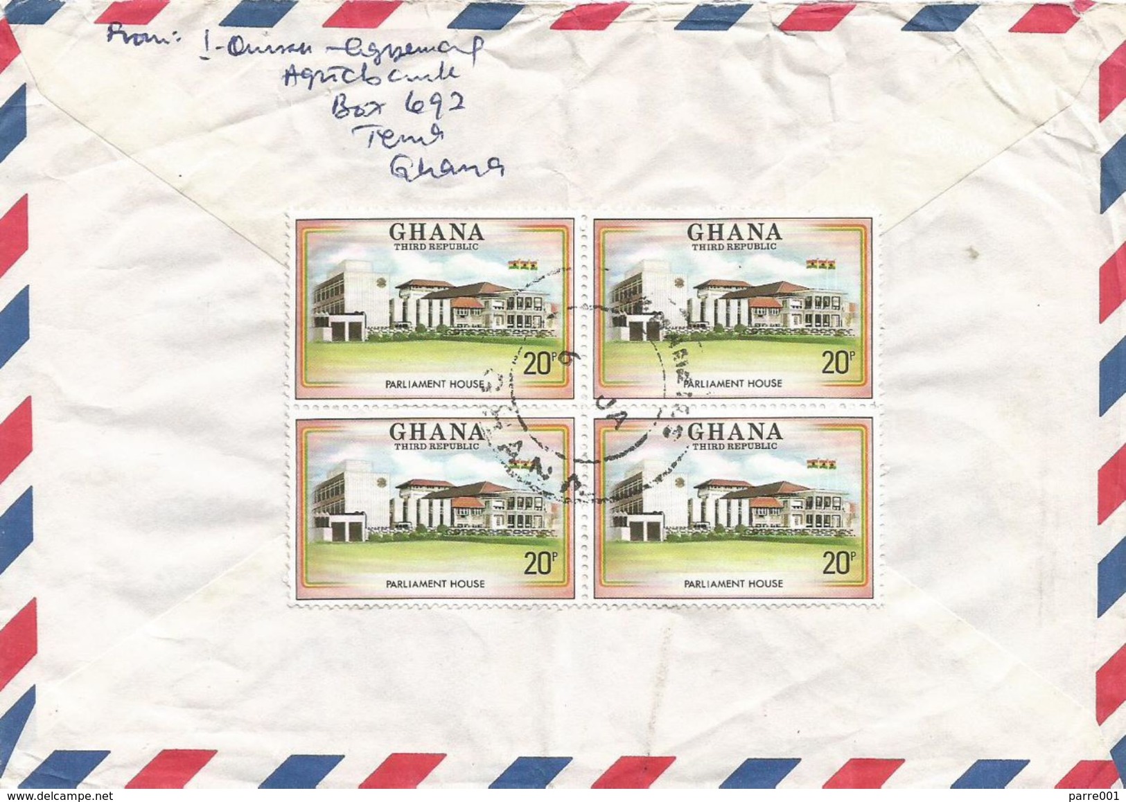 Ghana 1980 Tema Parliament House Democracy Elections Cover - Ghana (1957-...)