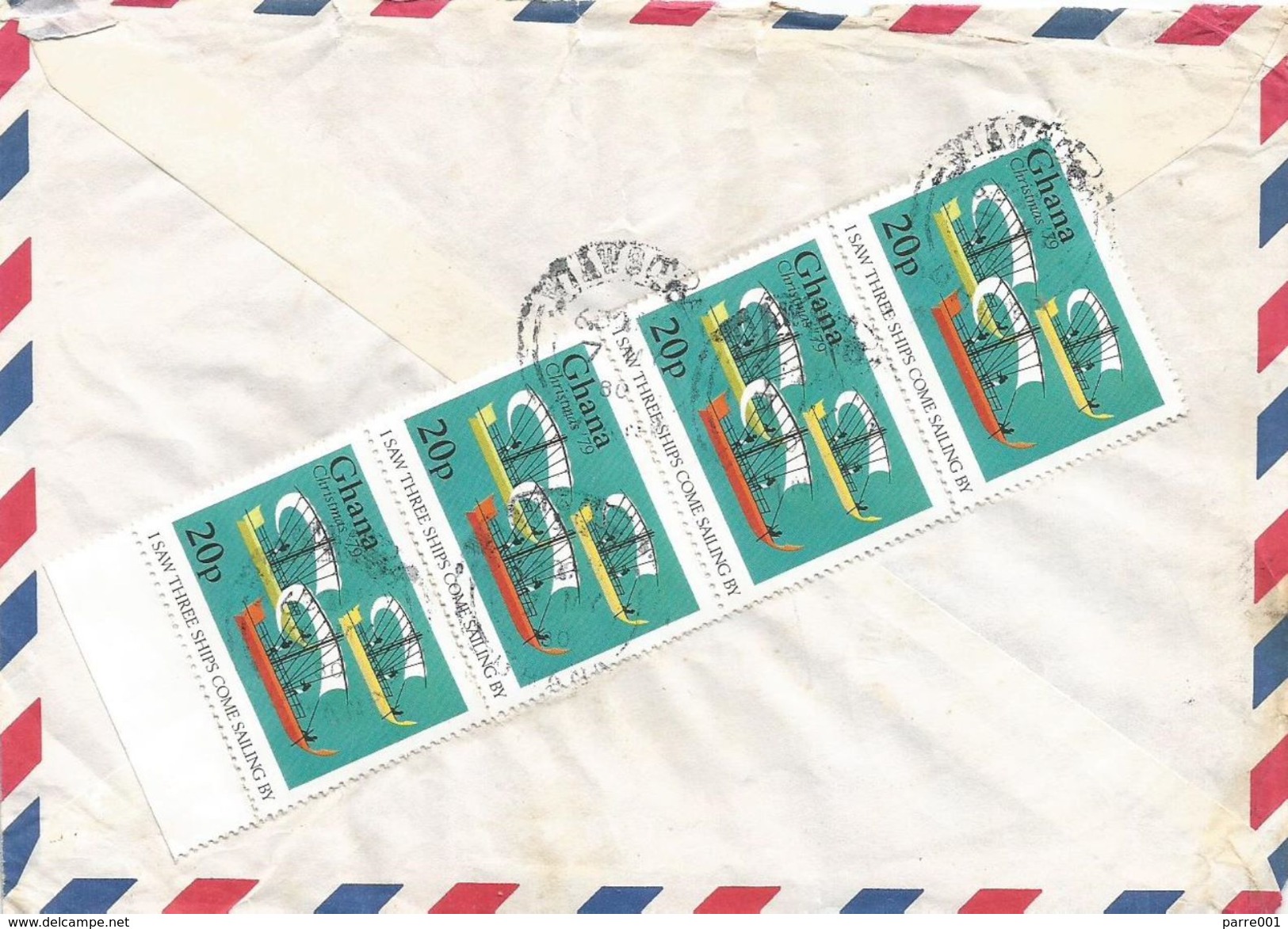 Ghana 1980 Wiawso Roman Ships Cover - Ghana (1957-...)