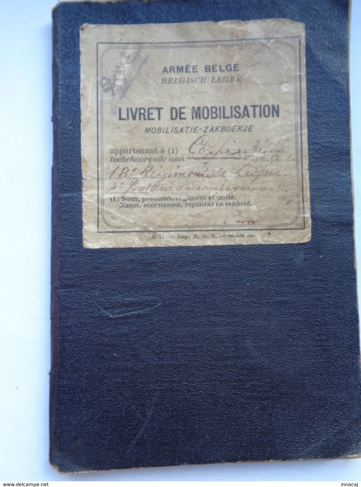 Réf: 9-5-23.       Livret De Mobilisation       1917  COPPIN  Né à Thuillies - Documenten