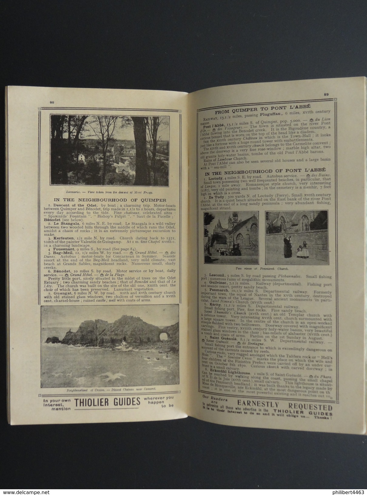 THIOLIER GUIDES BRITTANY 1936 - Dépliants Touristiques