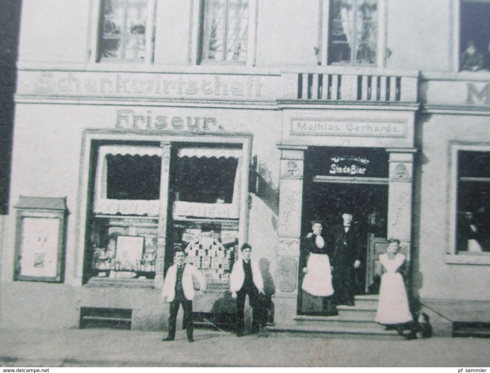 AK 1914 Schenkwirtschaft V. M. Gerhards. Gruss Aus Witten An Der Ruhr. Briefkasten/Friseur. C. Schrick, Witten A.d. Ruhr - Hotels & Gaststätten