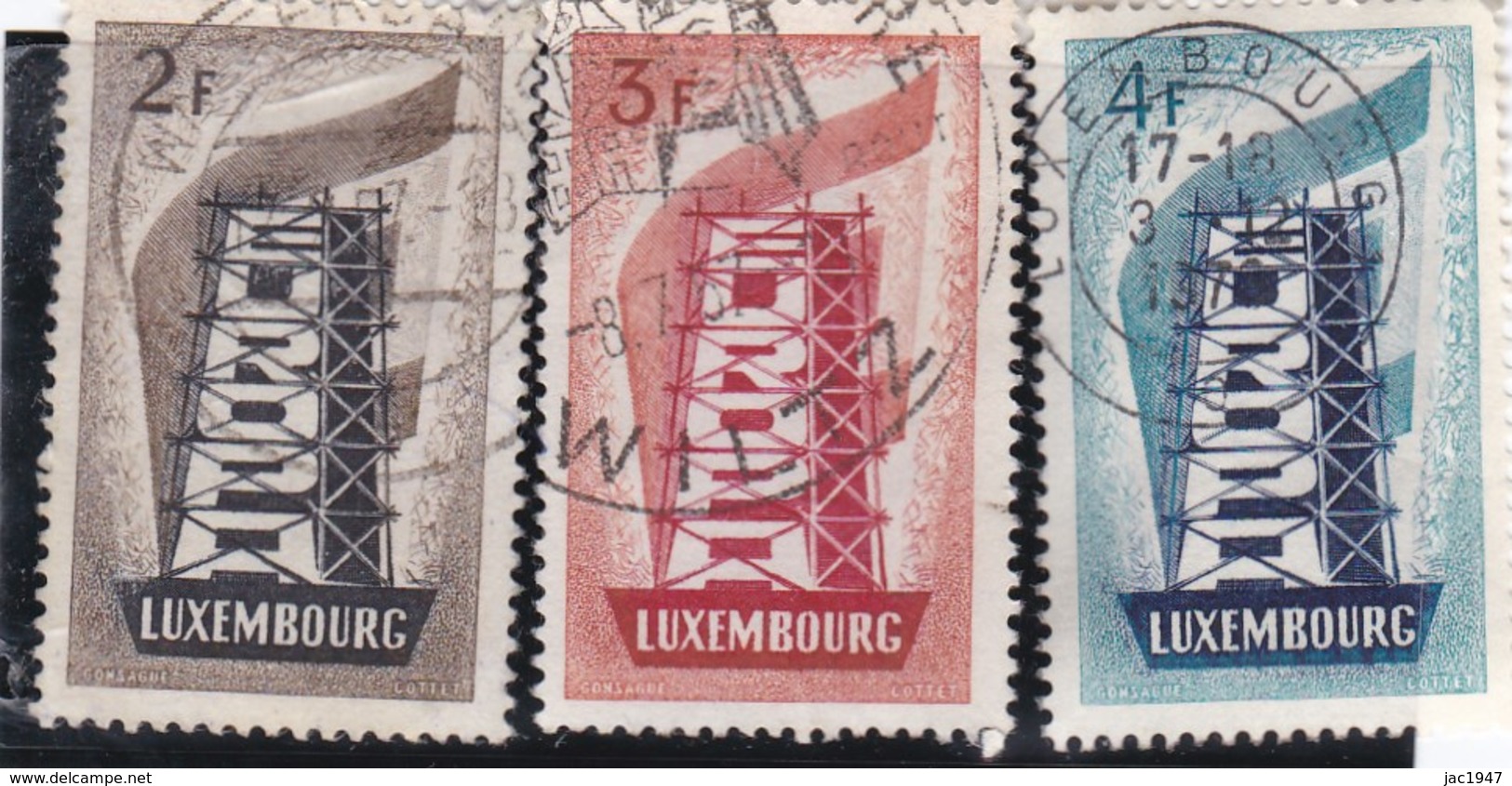 Luxembourg N° 514 à 516 Obl EUROPA De 1956 - Used Stamps